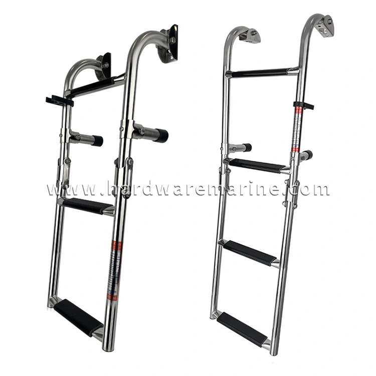 Folding din oțel inoxidabil 2+1/2+2 trepte marine scară